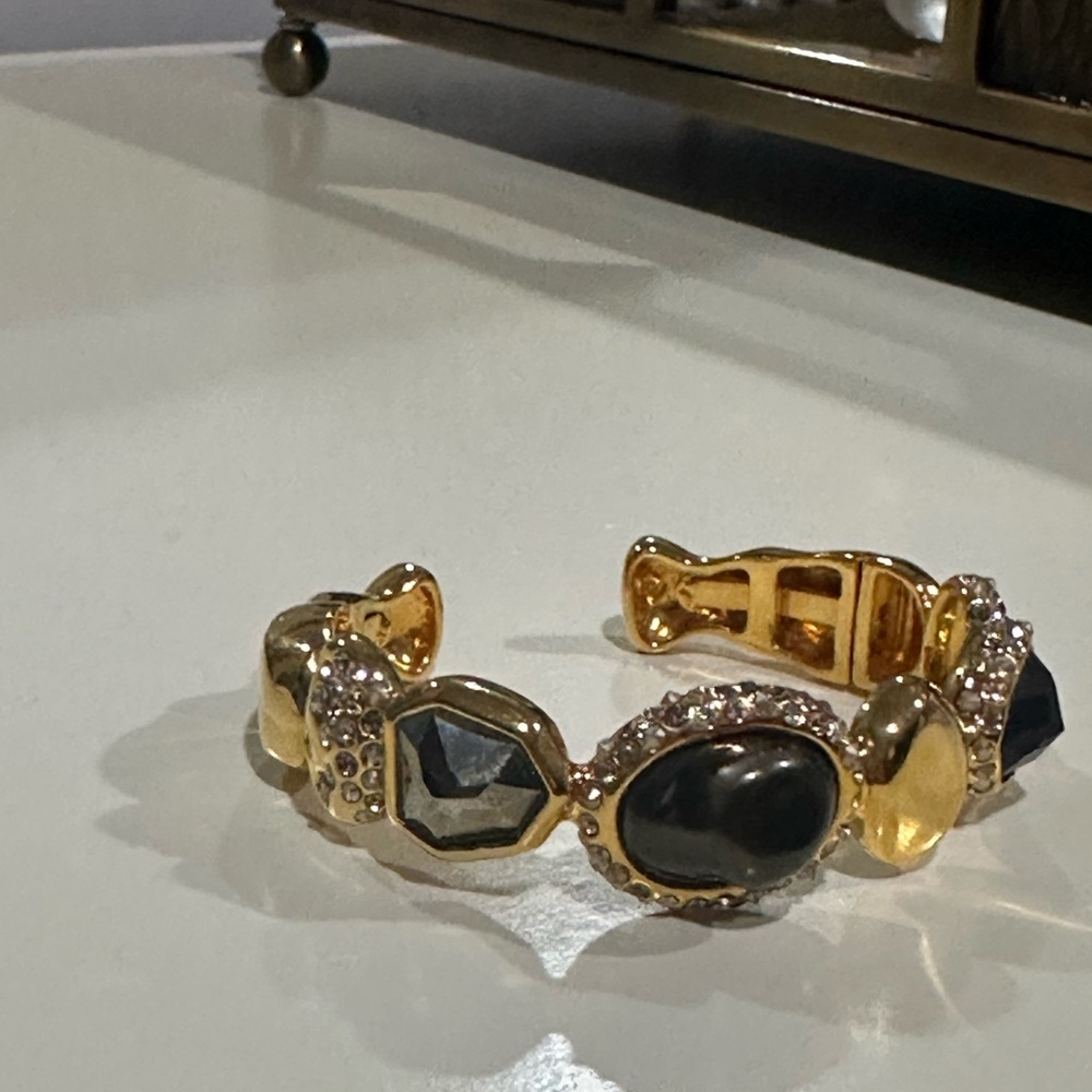 Alexis Bitter Gold and Black Gemstone Bracelet- Costume Jewelry - Picture 2 of 10